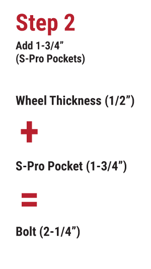 bolt measurement step two SPRO pockets