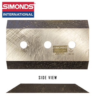 Front and side view of the Simonds brush chipper knife