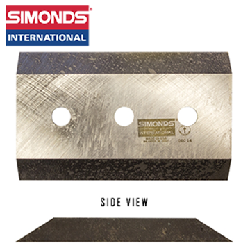 Front and side view of the Simonds brush chipper knife