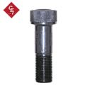 Front view of a 2 inch fine threaded bolt