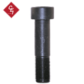 Front view of a 2-1/2 inch fine threaded bolt