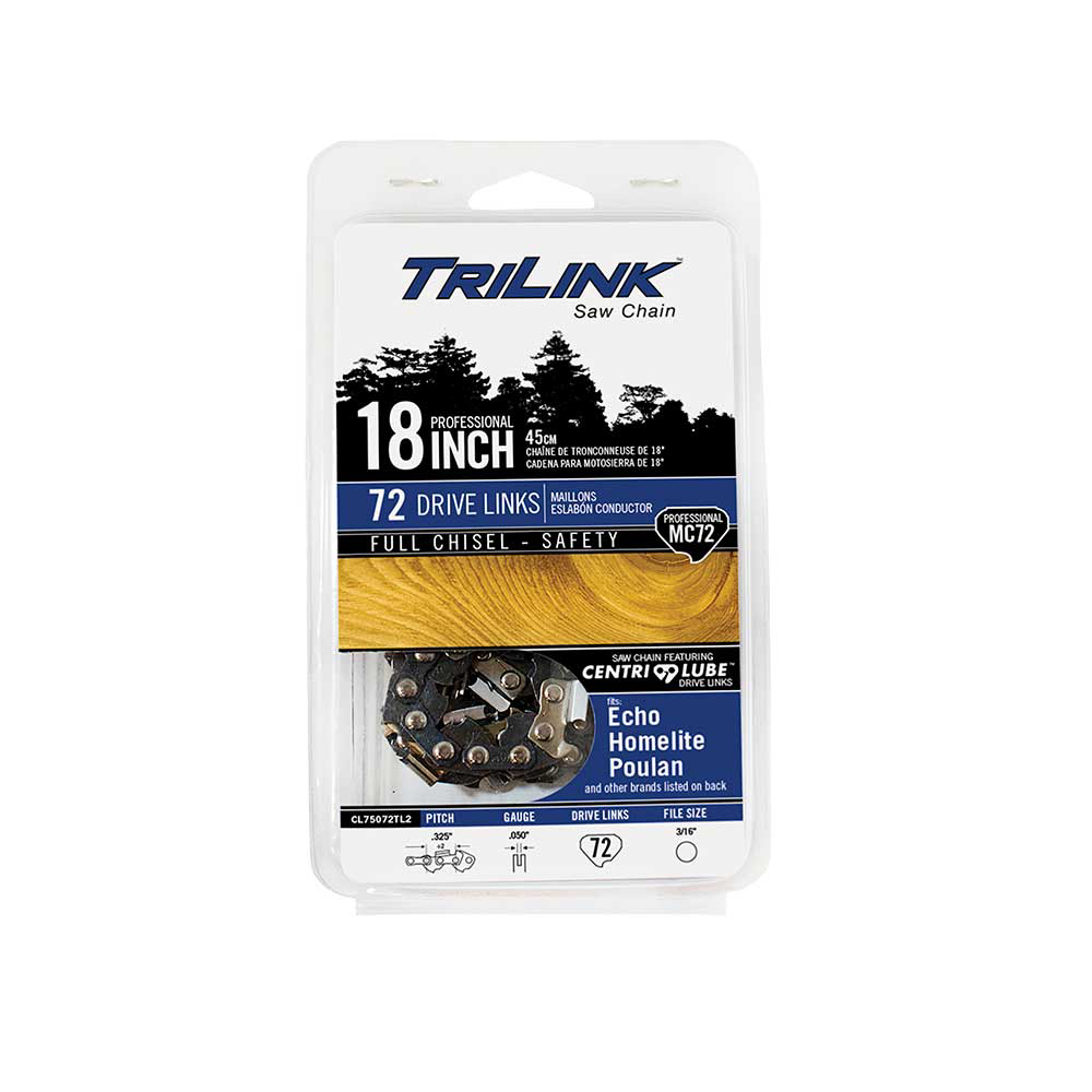 TriLink | Saw Chain | 18 In. | 72 DL | .325 In. | .050 In. | Chisel ...