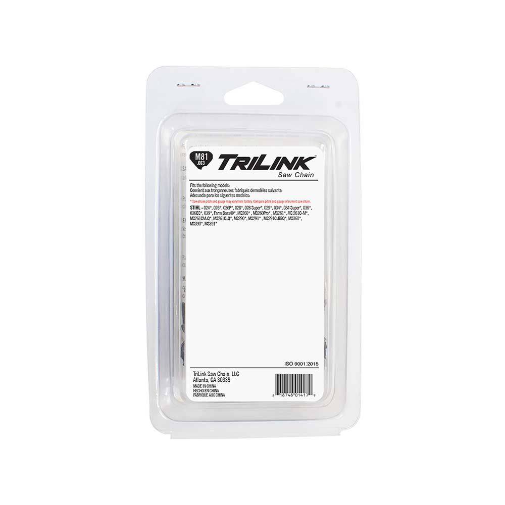 TriLink | Saw Chain | 20 In. | 81 DL | .325 In. | .063 In. | Semi ...