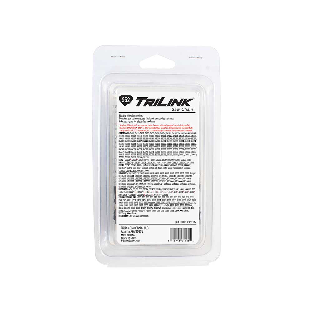 TriLink | Saw Chain | 14 In. | 52 DL | 3/8 In. LP | .050 In. | Semi ...