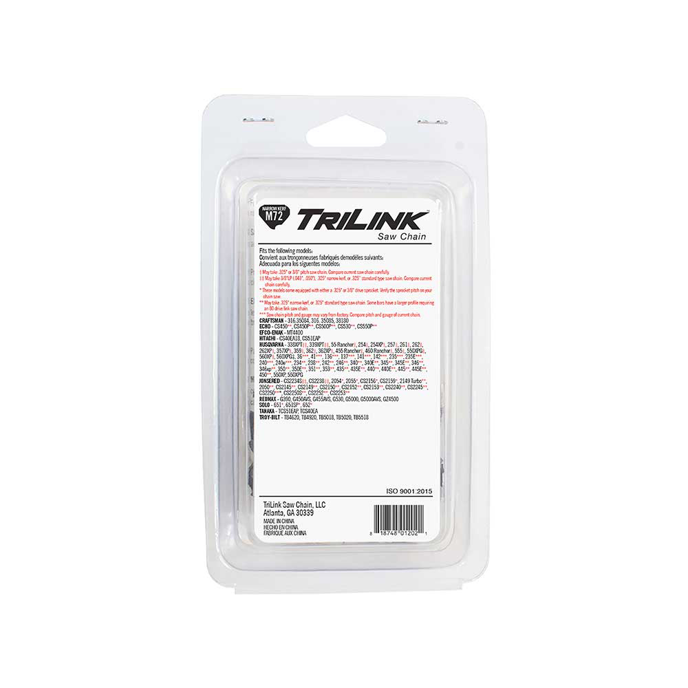 TriLink | Saw Chain | 18 In. | 72 DL | .325 In. | .050 In. | Semi ...