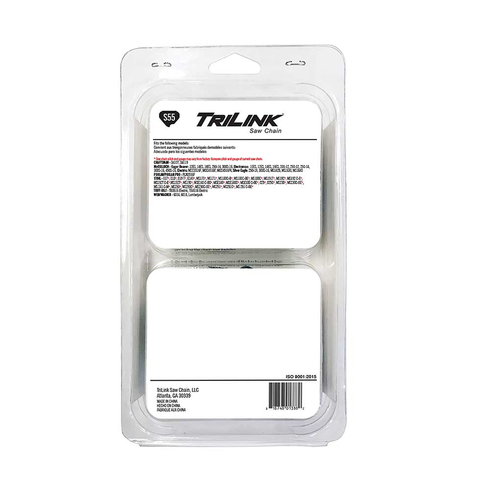 TriLink | Saw Chain | 16 In. | 55 DL | 3/8 In. LP | .050 In. | Semi ...