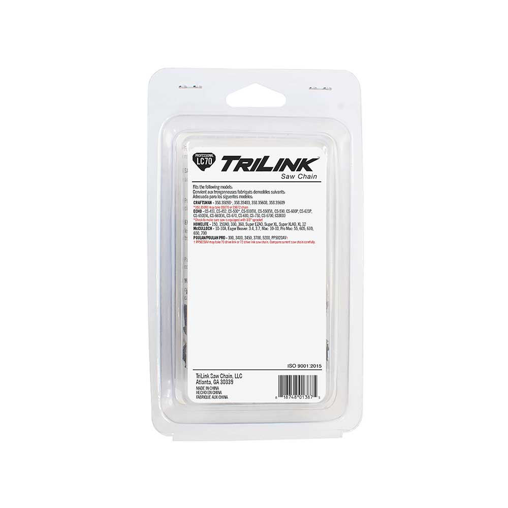 TriLink | Saw Chain | 20 In. | 70 DL | 3/8 In. | .050 In. | Chisel ...