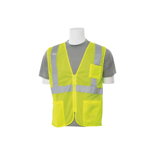 Picture of Delta Plus Safety Vest | Hi-Viz Lime | XL | Type R | Class 2 Economy Mesh Zip Front With Pockets