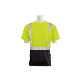 Picture of Delta Plus T-Shirt | Hi-Viz Lime | 2X | Type R | Class 2 Birdseye Mesh With Black Bottom Segmented Tape